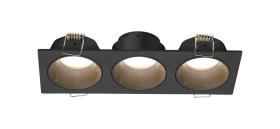 M9173  Antilla Recessed Downlight Rectangular, 3 x GU10 Mini (Max 12W), Cut Out: 152 x 50mm, Matt Black